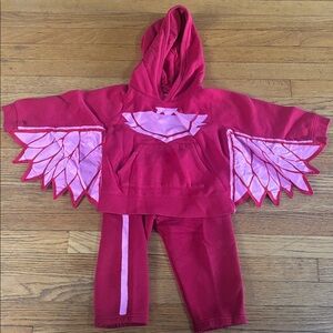 Toddler Girls Hand Painted PJ Masks Owlette Sweatsuit Size 18m/2T